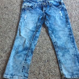 Distressed Capri pants